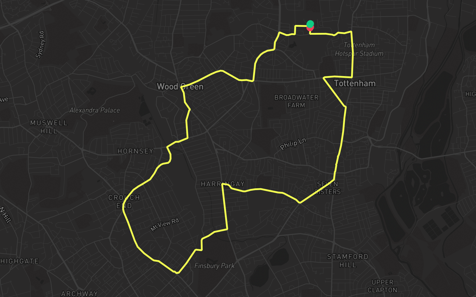 Route 5 route map