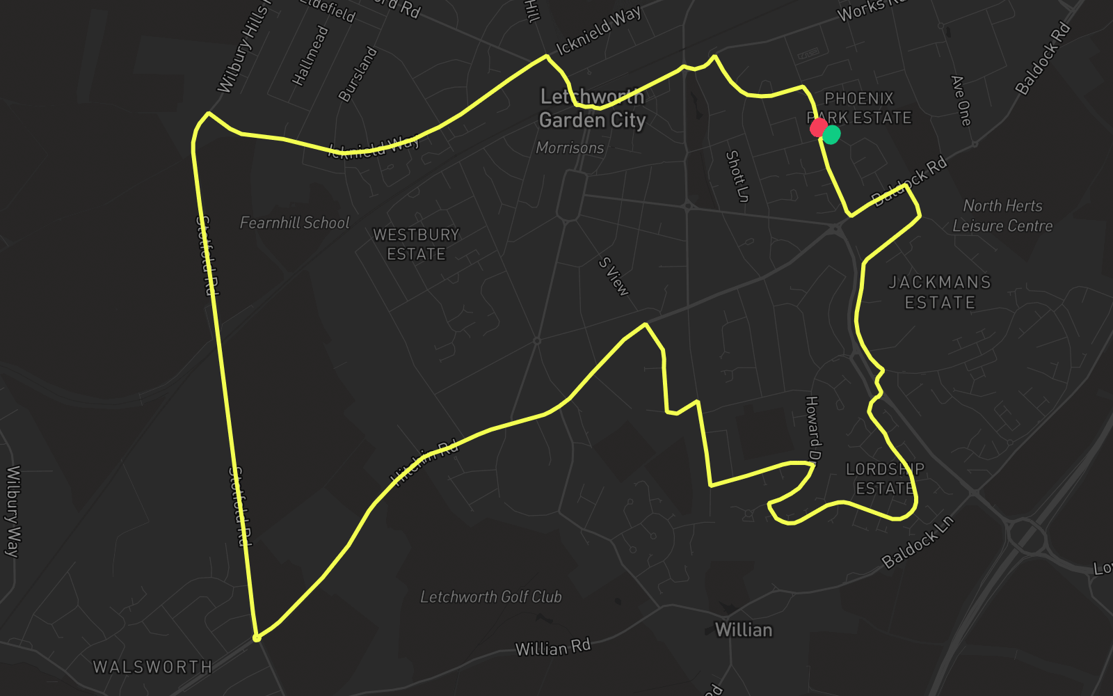 Route 5 route map
