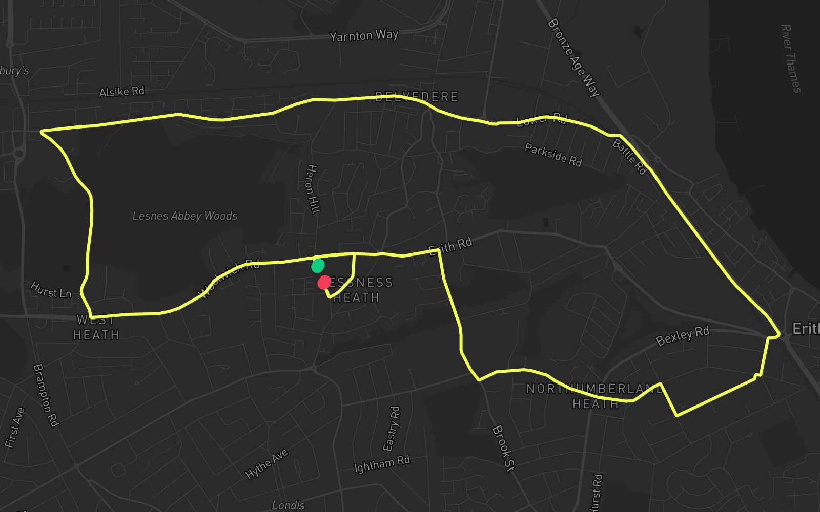 Route 5 route map