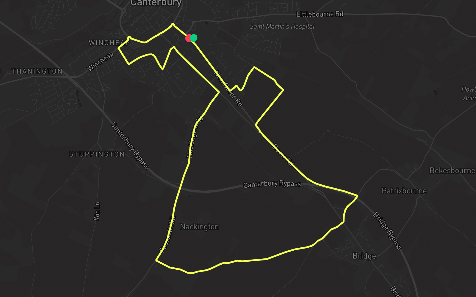 Route 1 route map