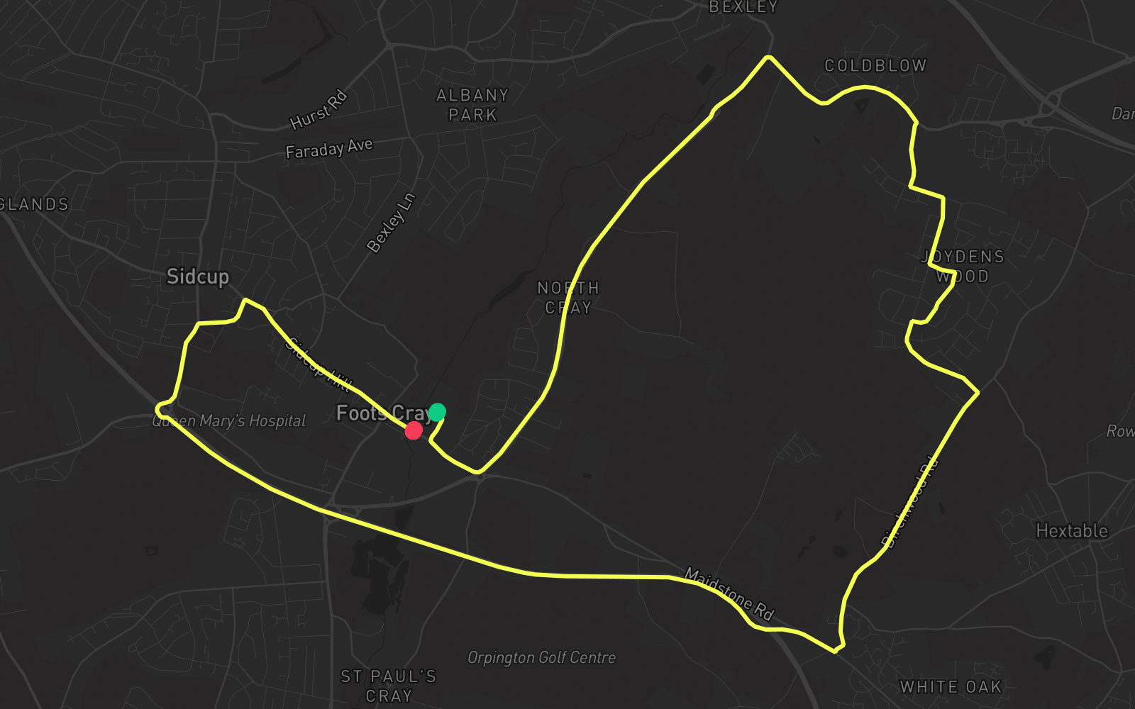 Route 5 route map