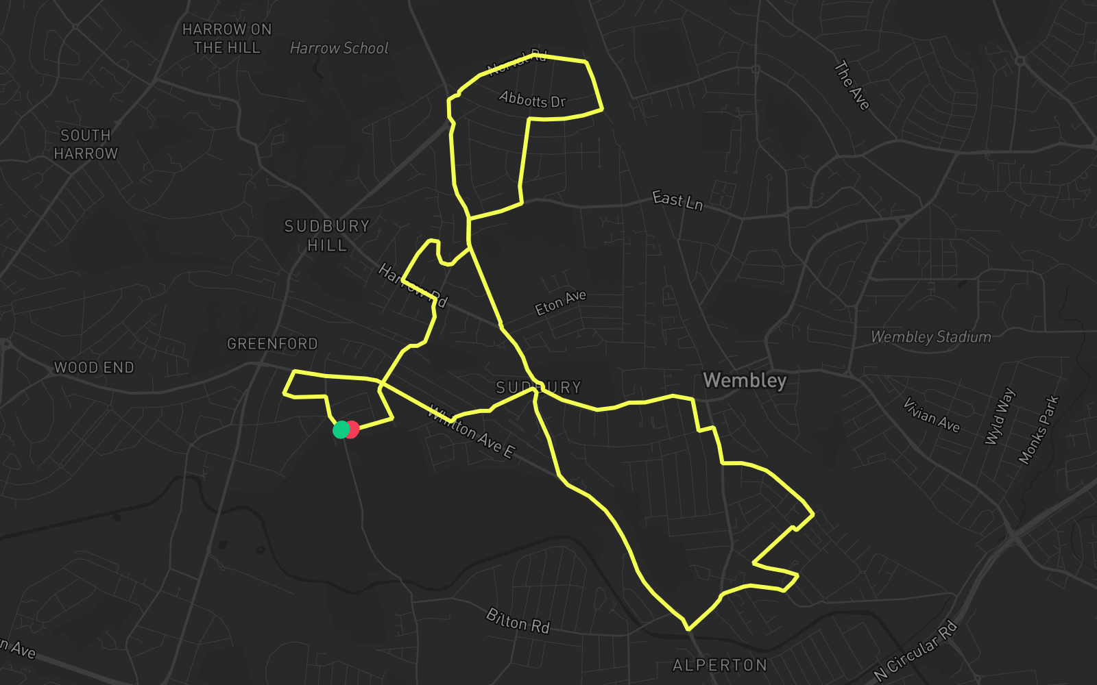 Route 1 route map