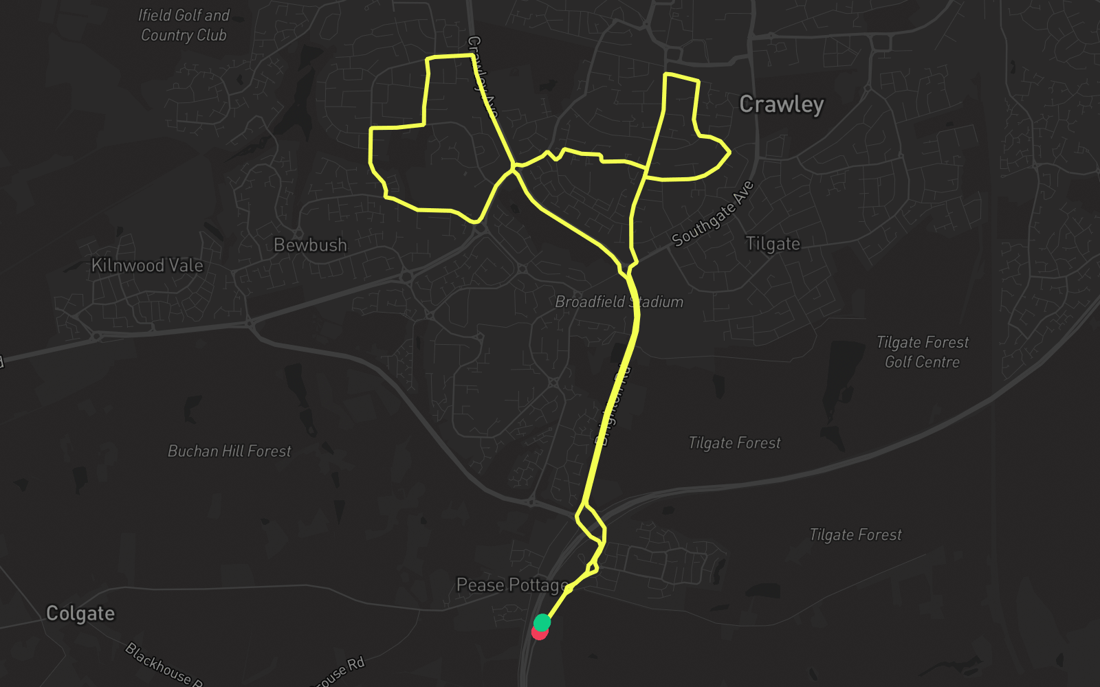 Route 1 route map