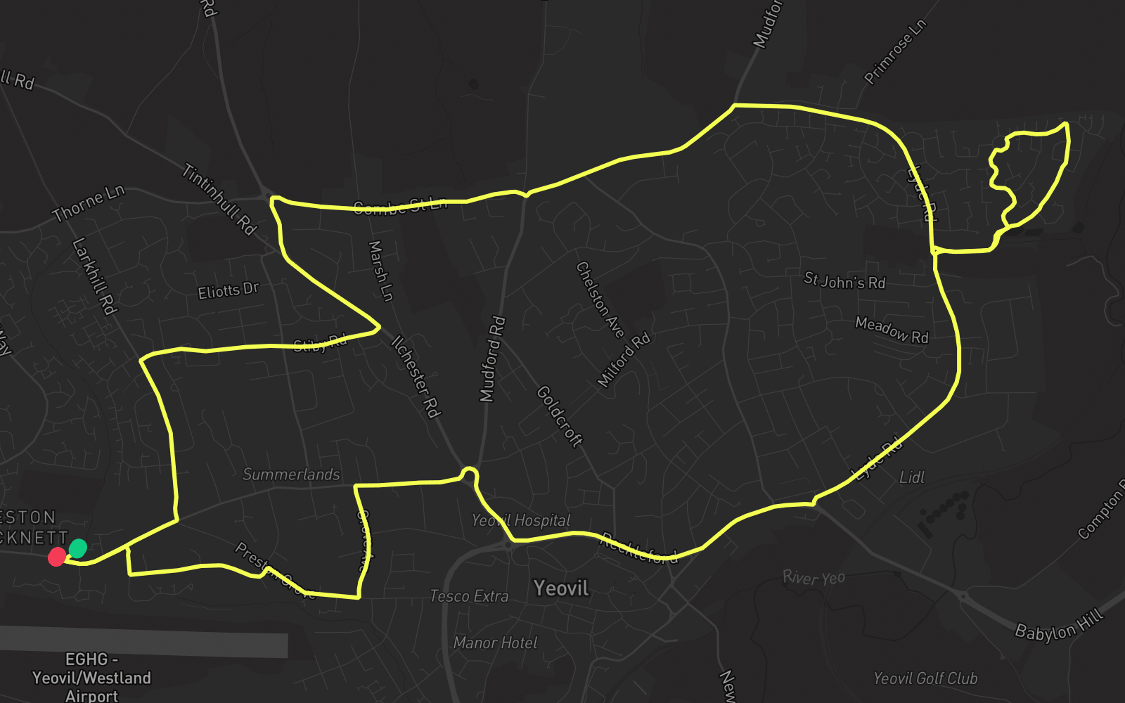 Route 1 route map