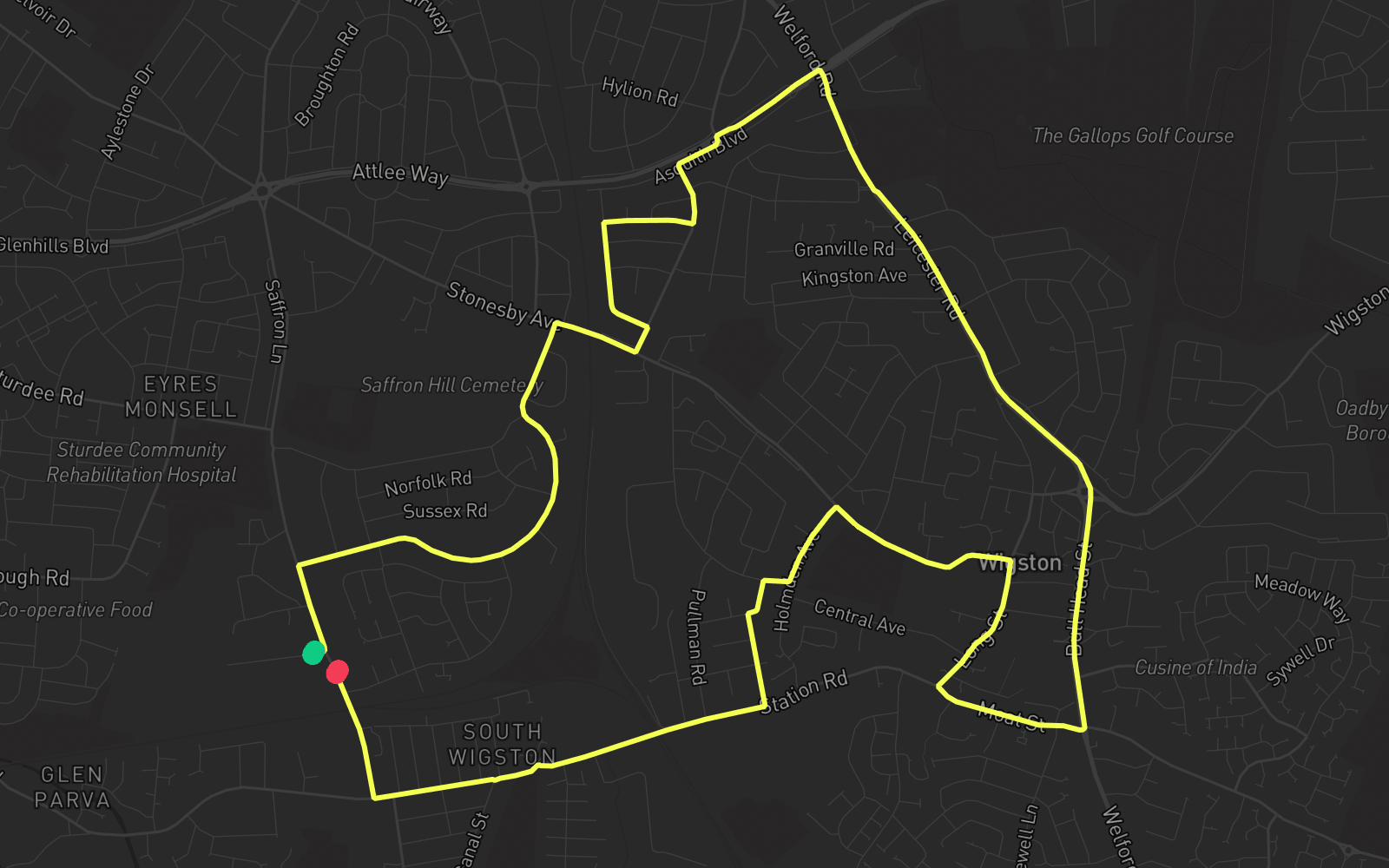 Route 1 route map
