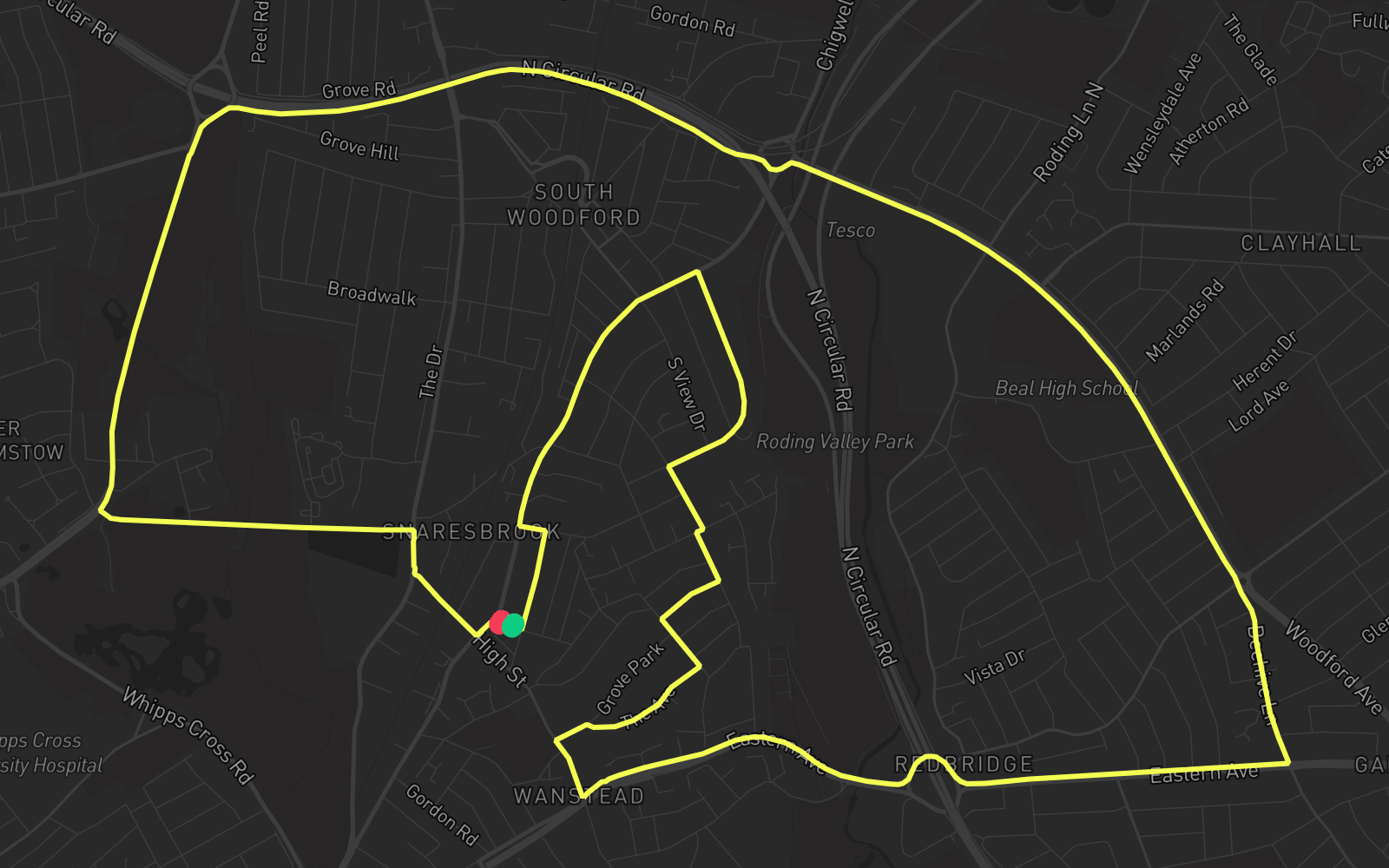 Route 1 route map