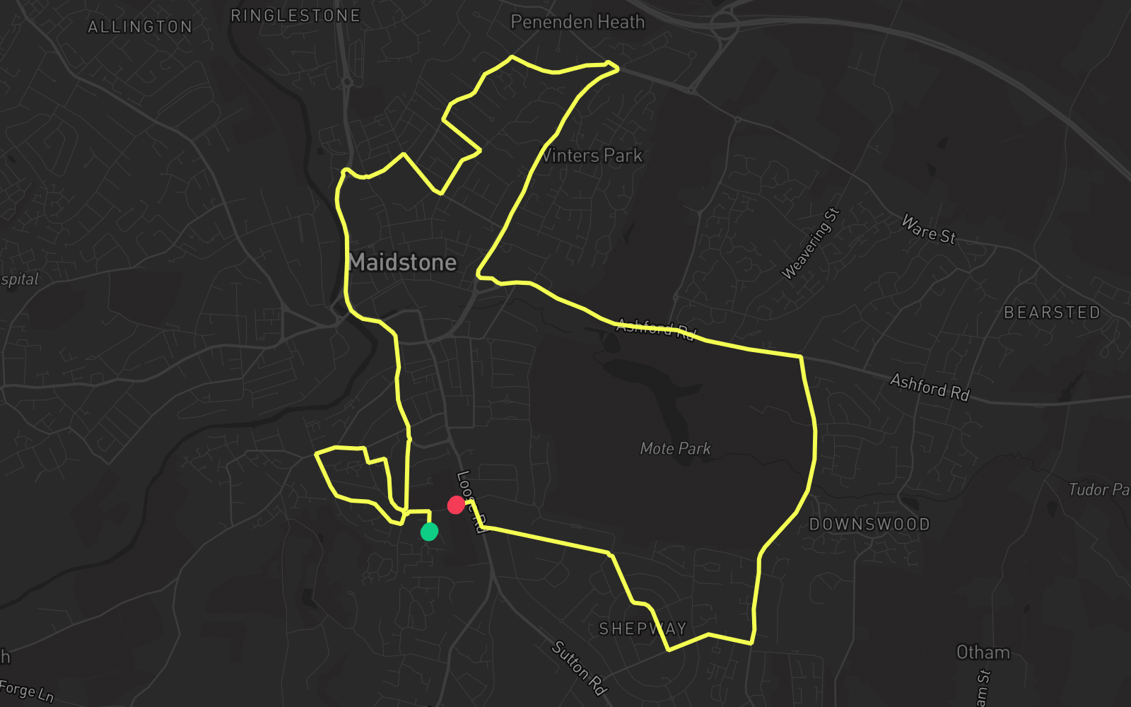 Route 1 route map