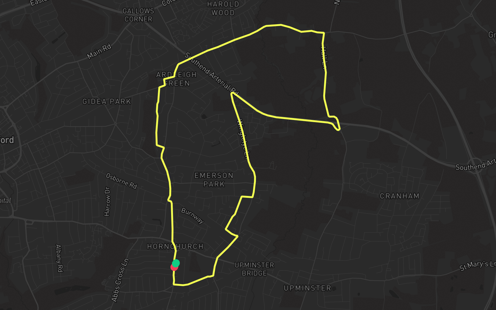 Route 1 route map