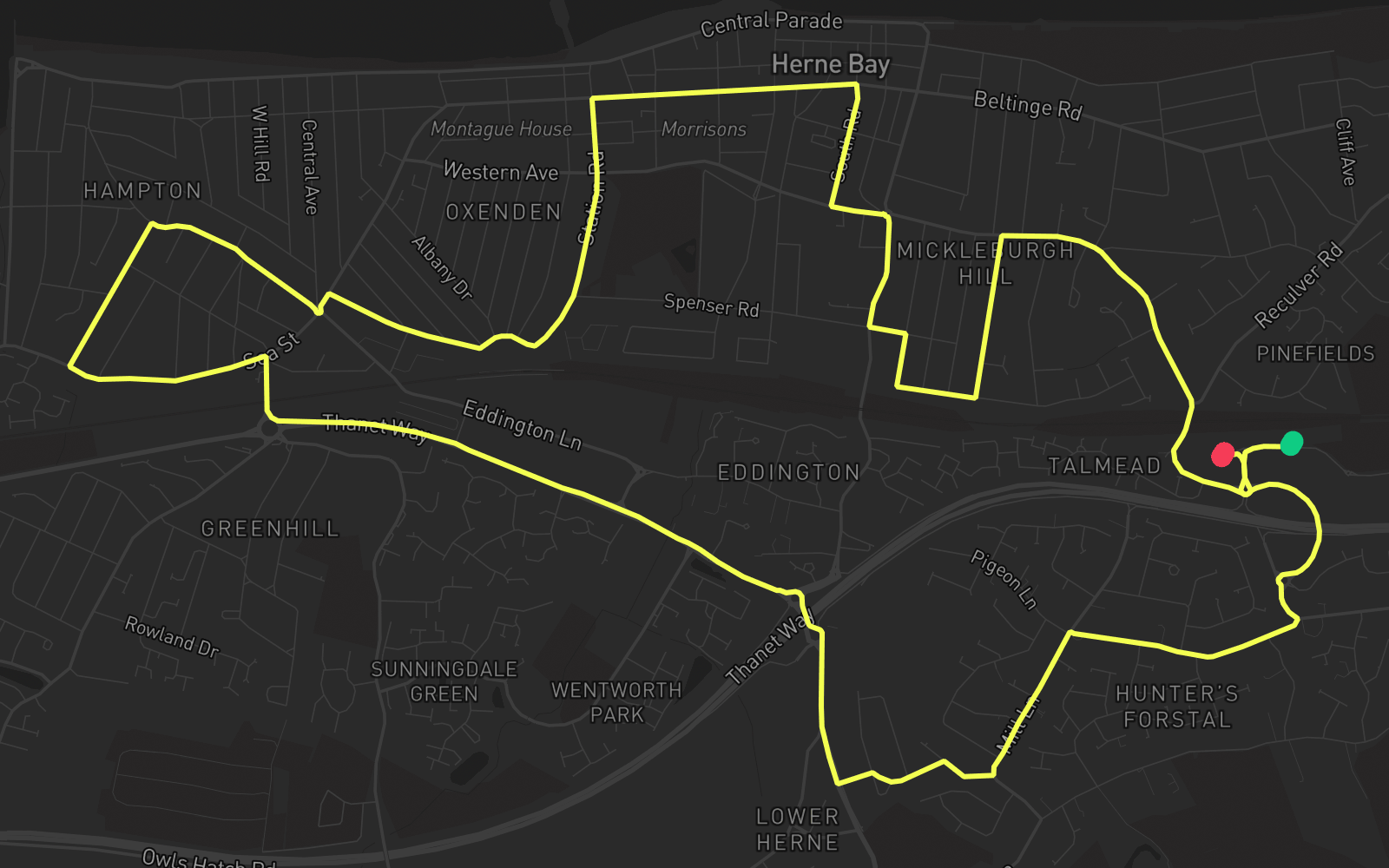 Route 1 route map