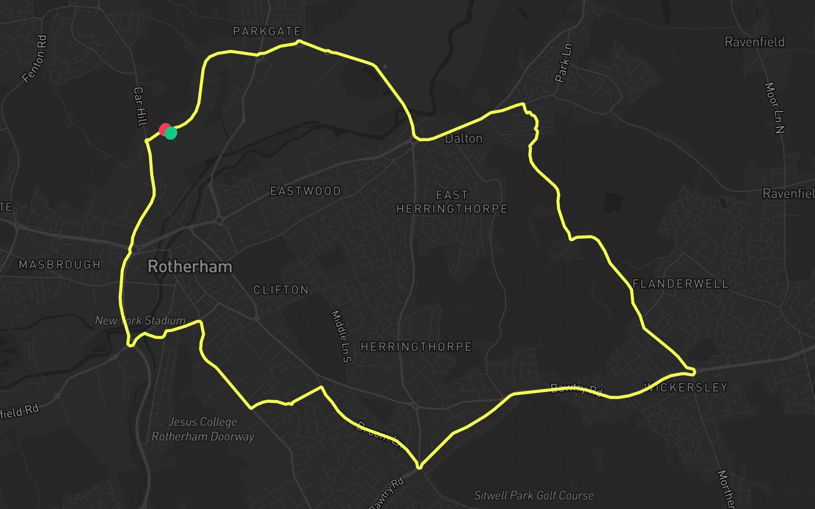 Route 5 route map