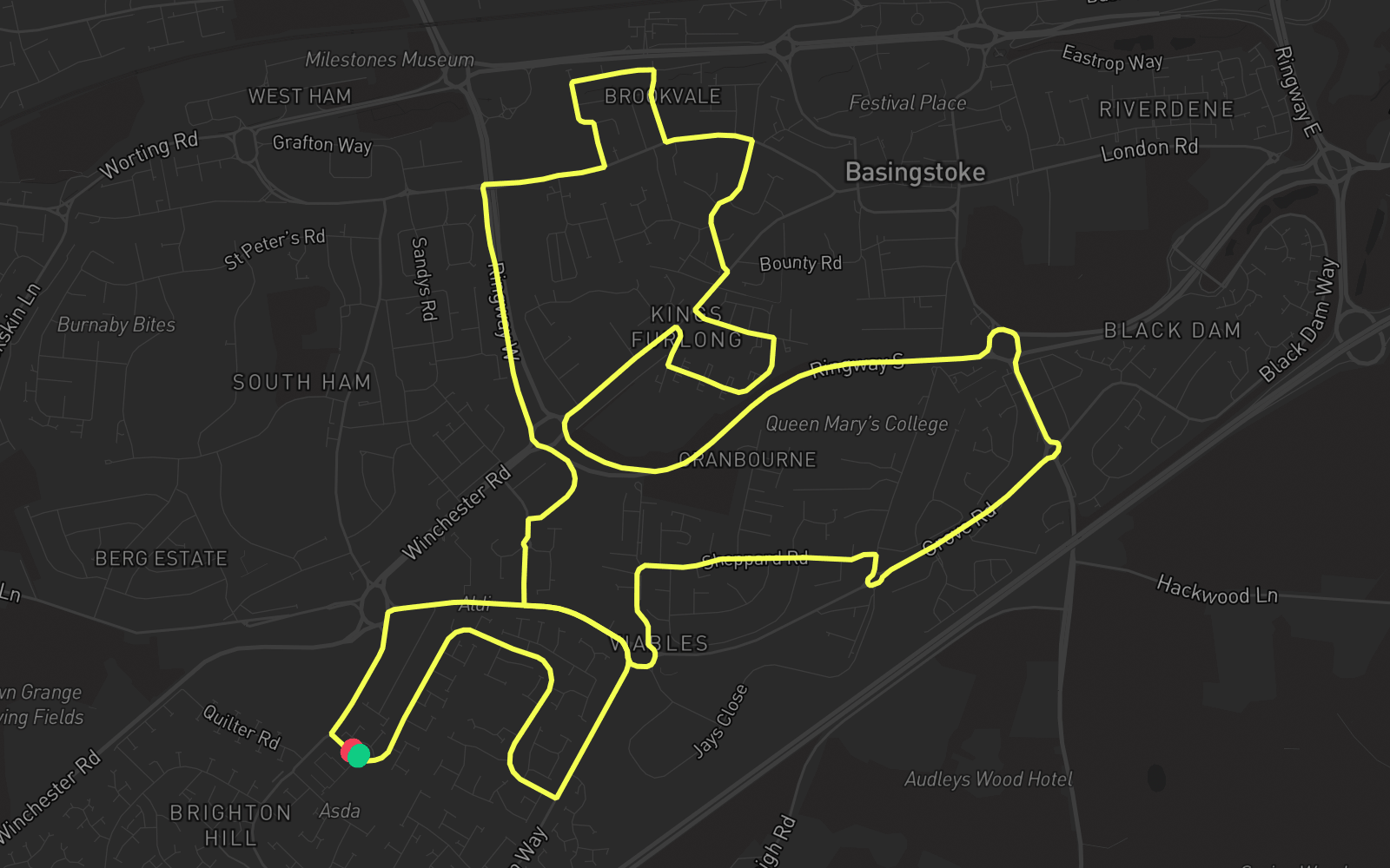Route 1 route map