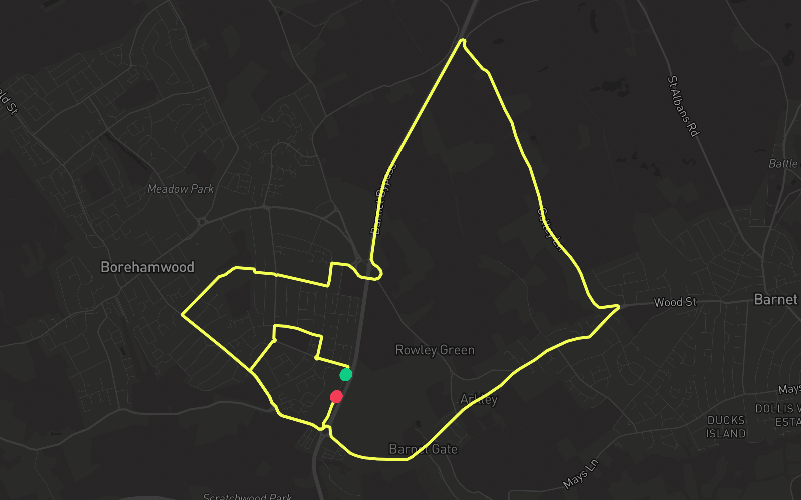 Route 1 route map