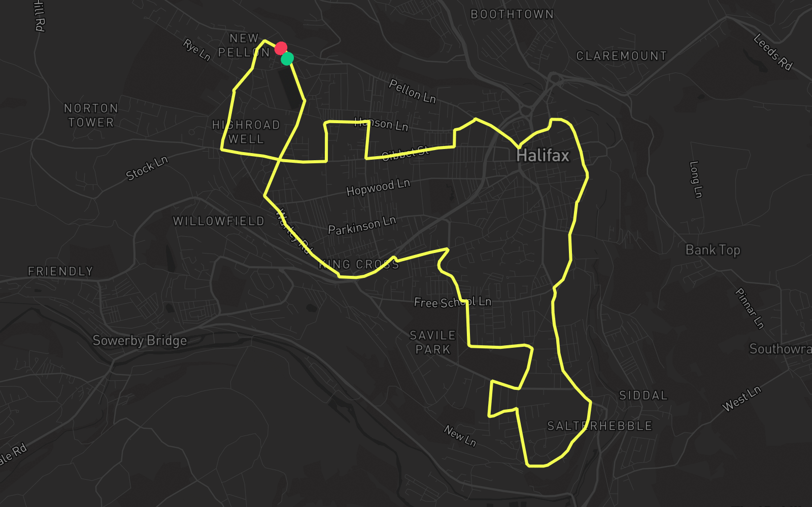 Route 1 route map