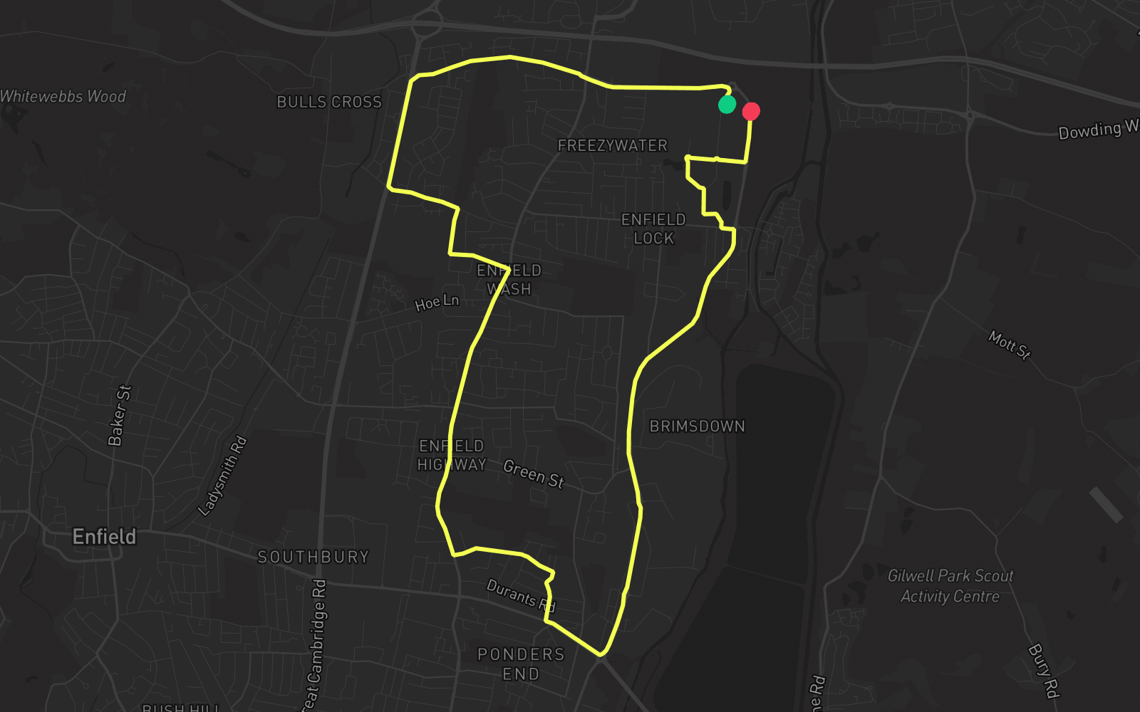 Route 5 route map