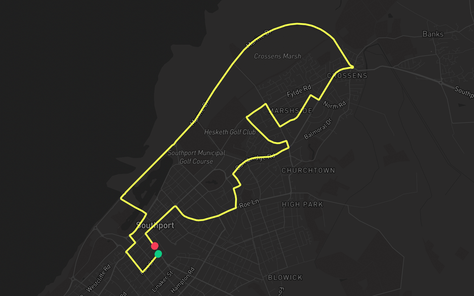 Route 5 route map