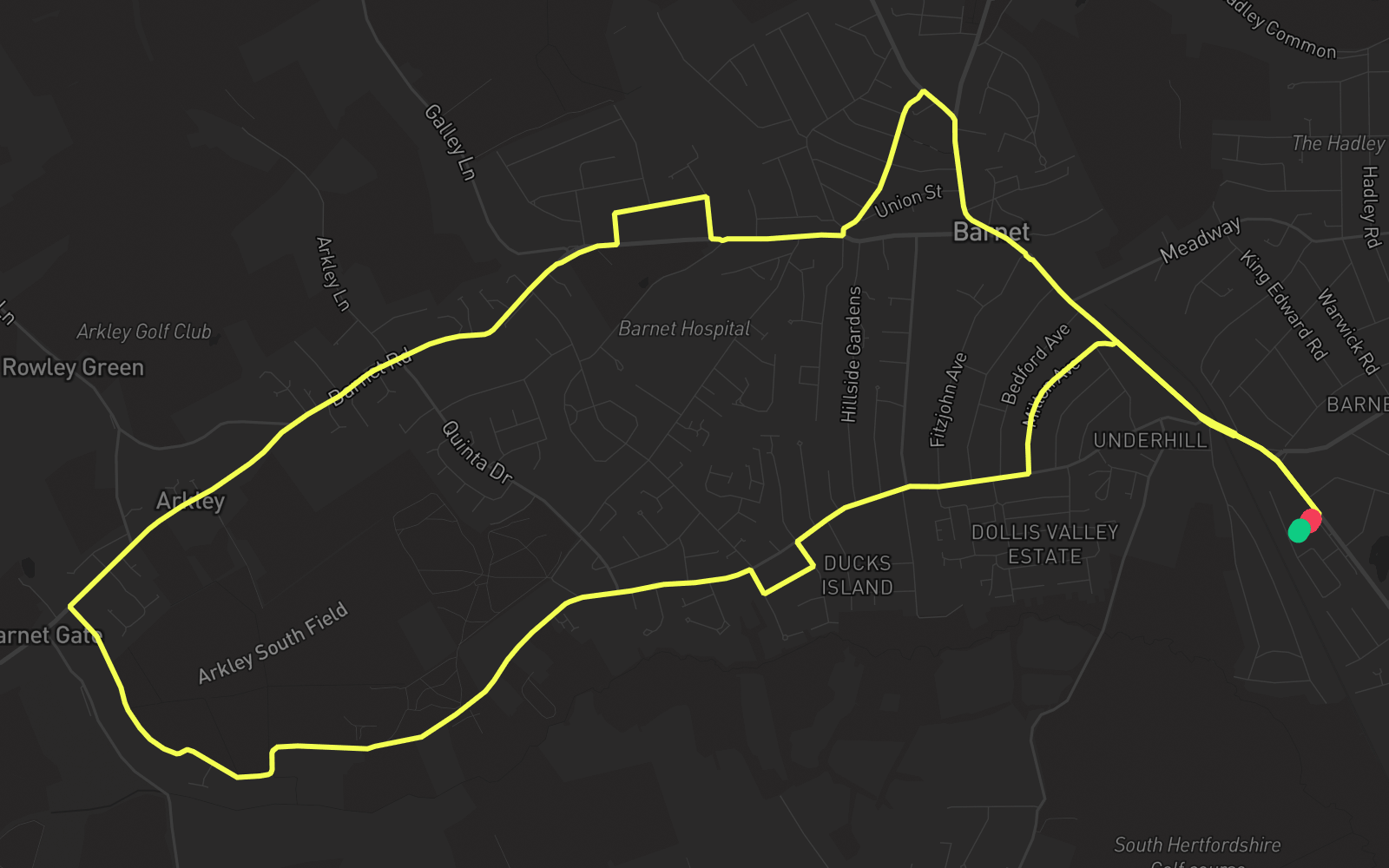 Route 1 route map