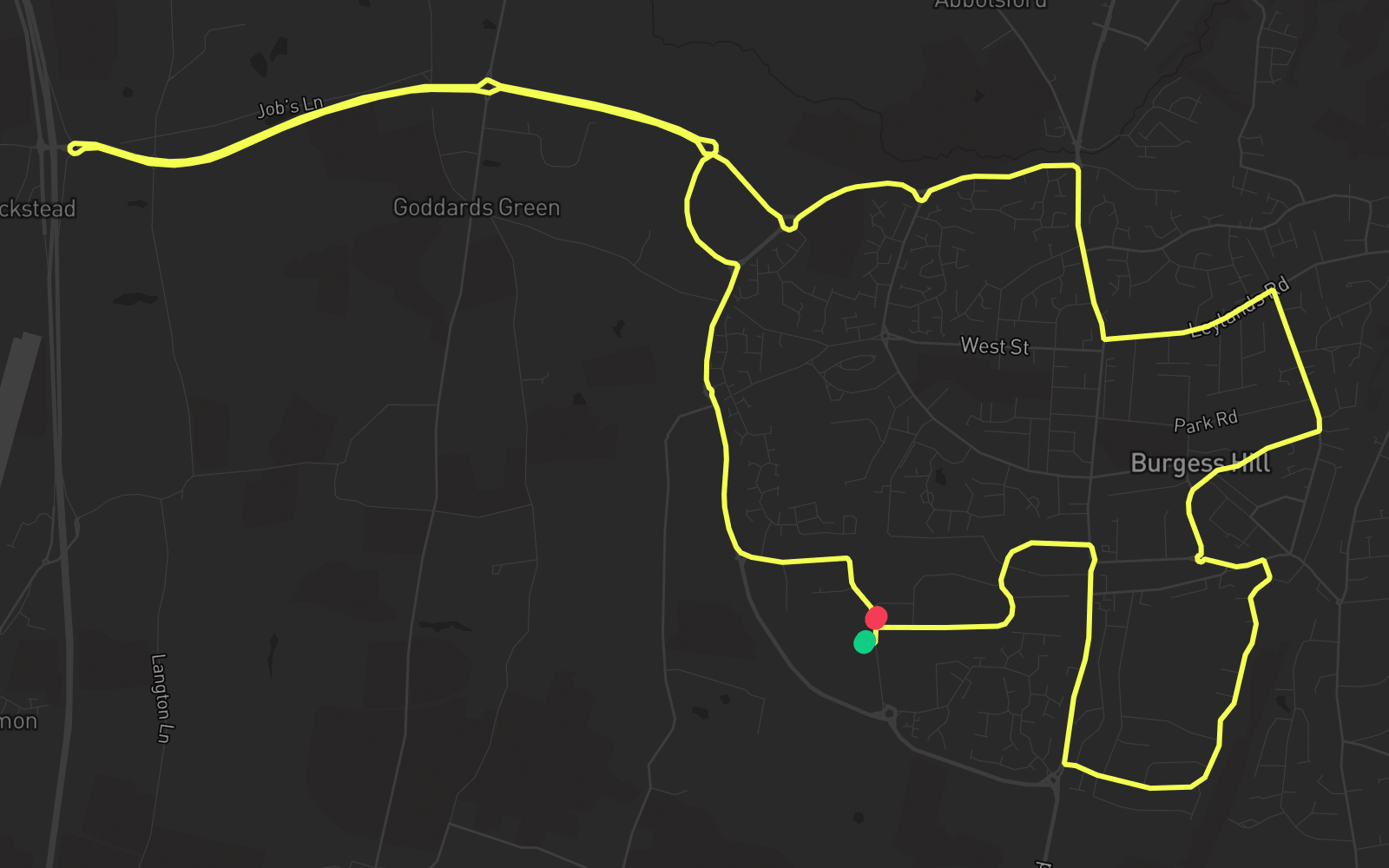 Route 1 route map