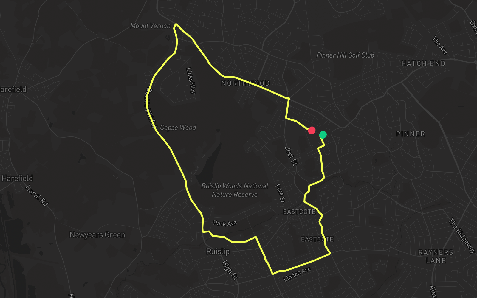 Route 1 route map