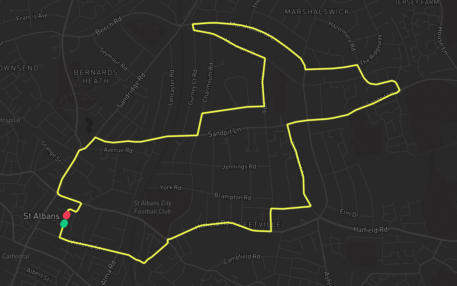 Route 5 route map
