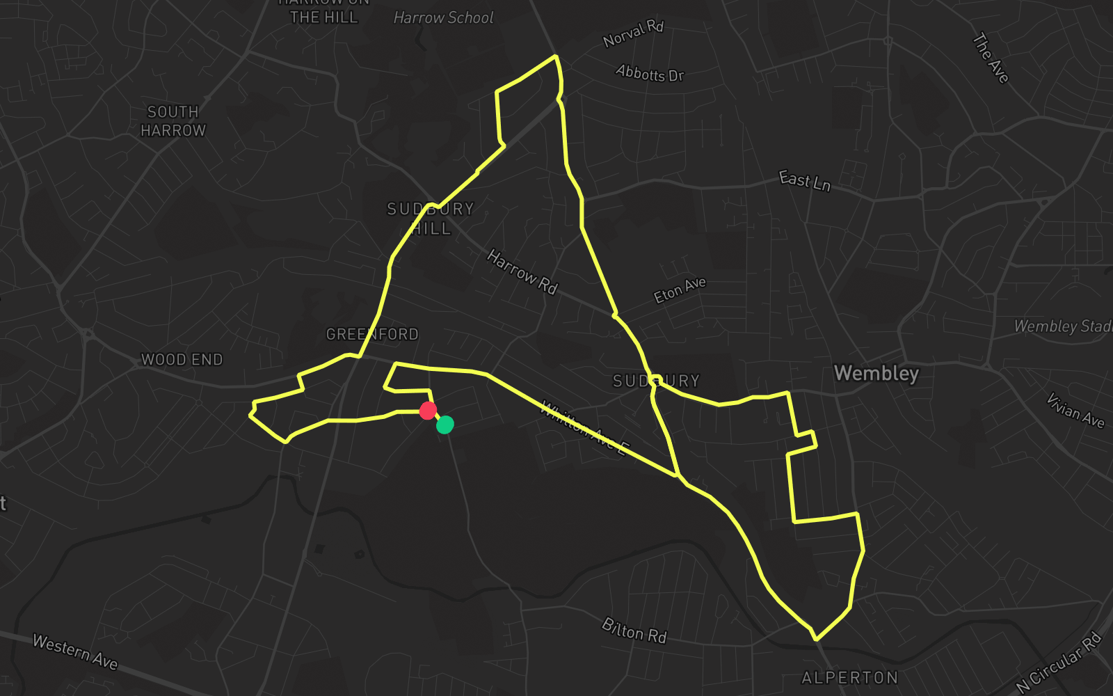Route 5 route map