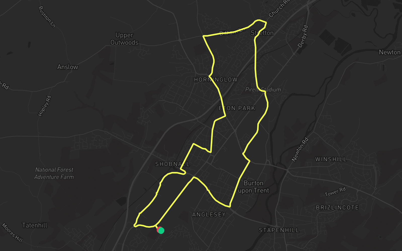 Route 1 route map