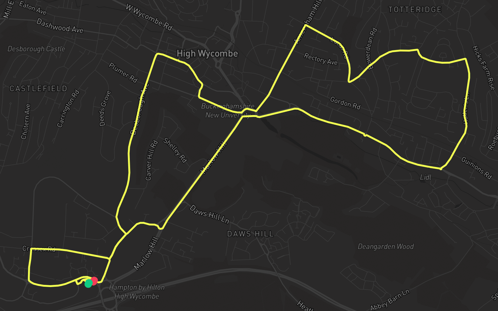 Route 1 route map