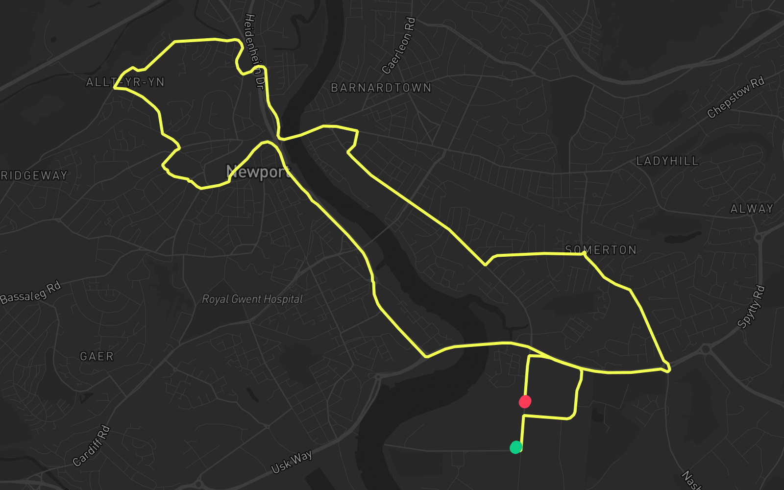 Route 1 route map