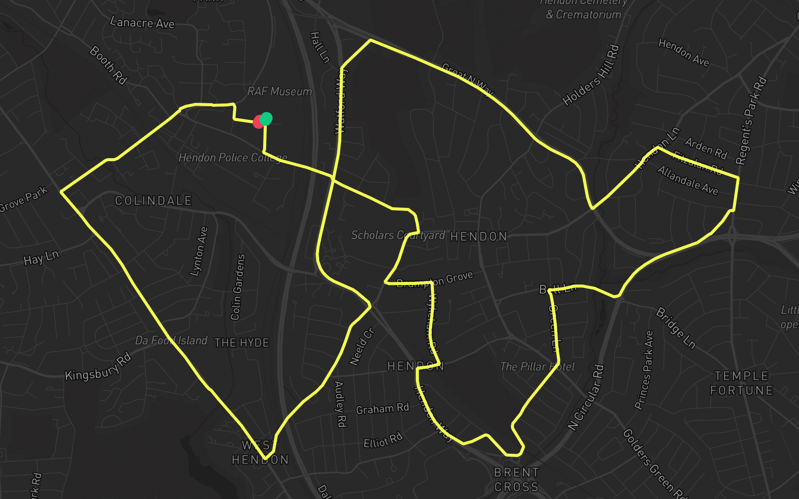 Route 1 route map