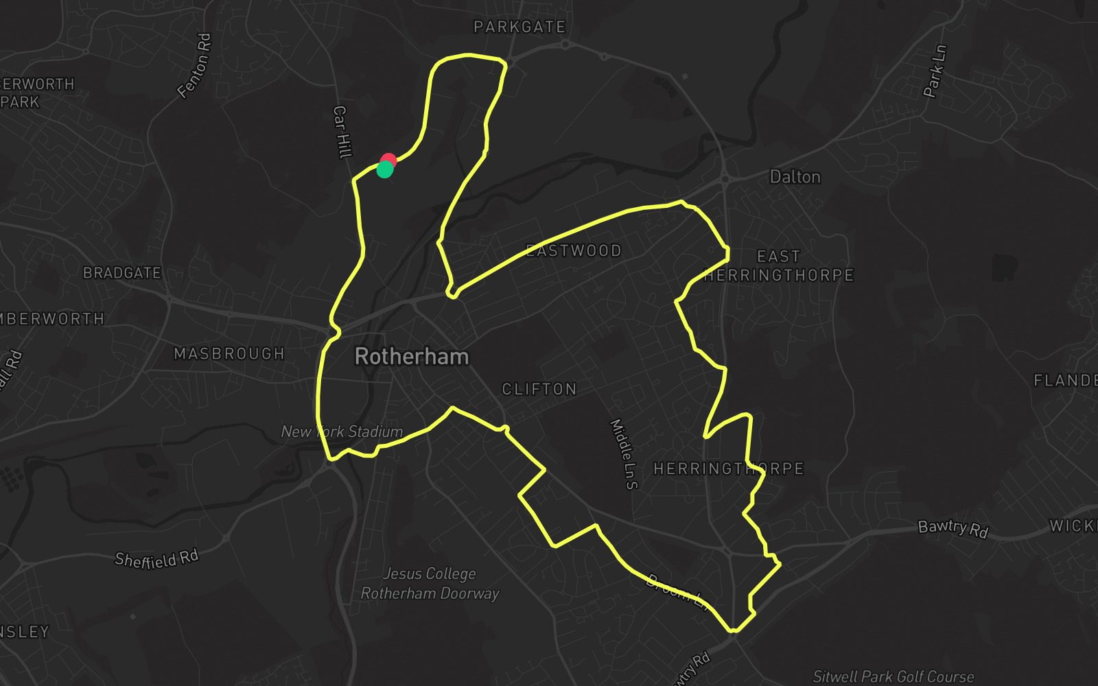 Route 1 route map
